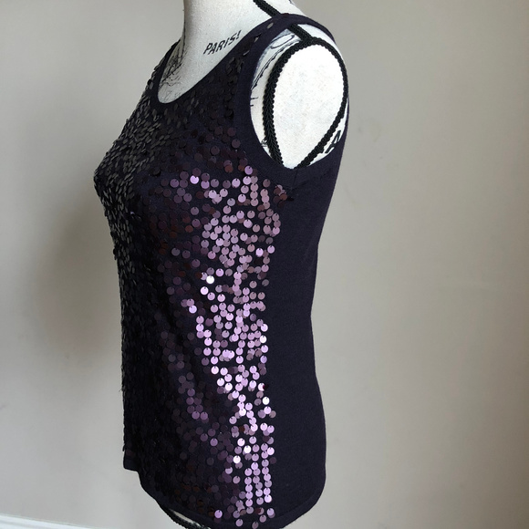 EILEEN FISHER Petite sequin tank S 100% merino - Picture 6 of 7